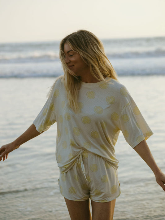 Women's Bamboo Short Set | Lemon Drop