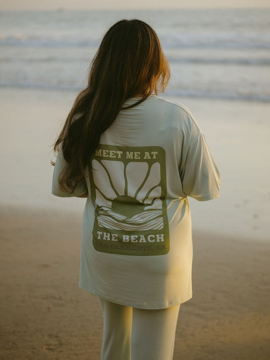 Short Sleeve Women's Bamboo Lounge Set | Meet Me at the Beach