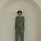 Pre-Teen Straight Leg Bamboo Pajamas | Santa Checkerboard