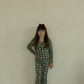 Pre-Teen Flare Bamboo Pajamas | Santa Checkerboard