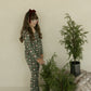 Pre-Teen Flare Bamboo Pajamas | Santa Checkerboard