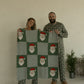 Plush Blanket | Santa Checkerboard