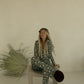 Women's Bamboo Pajamas | Santa Checkerboard