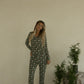 Women's Bamboo Pajamas | Santa Checkerboard