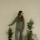 Long Sleeve Women's Bamboo Pajamas | Santa Checkerboard
