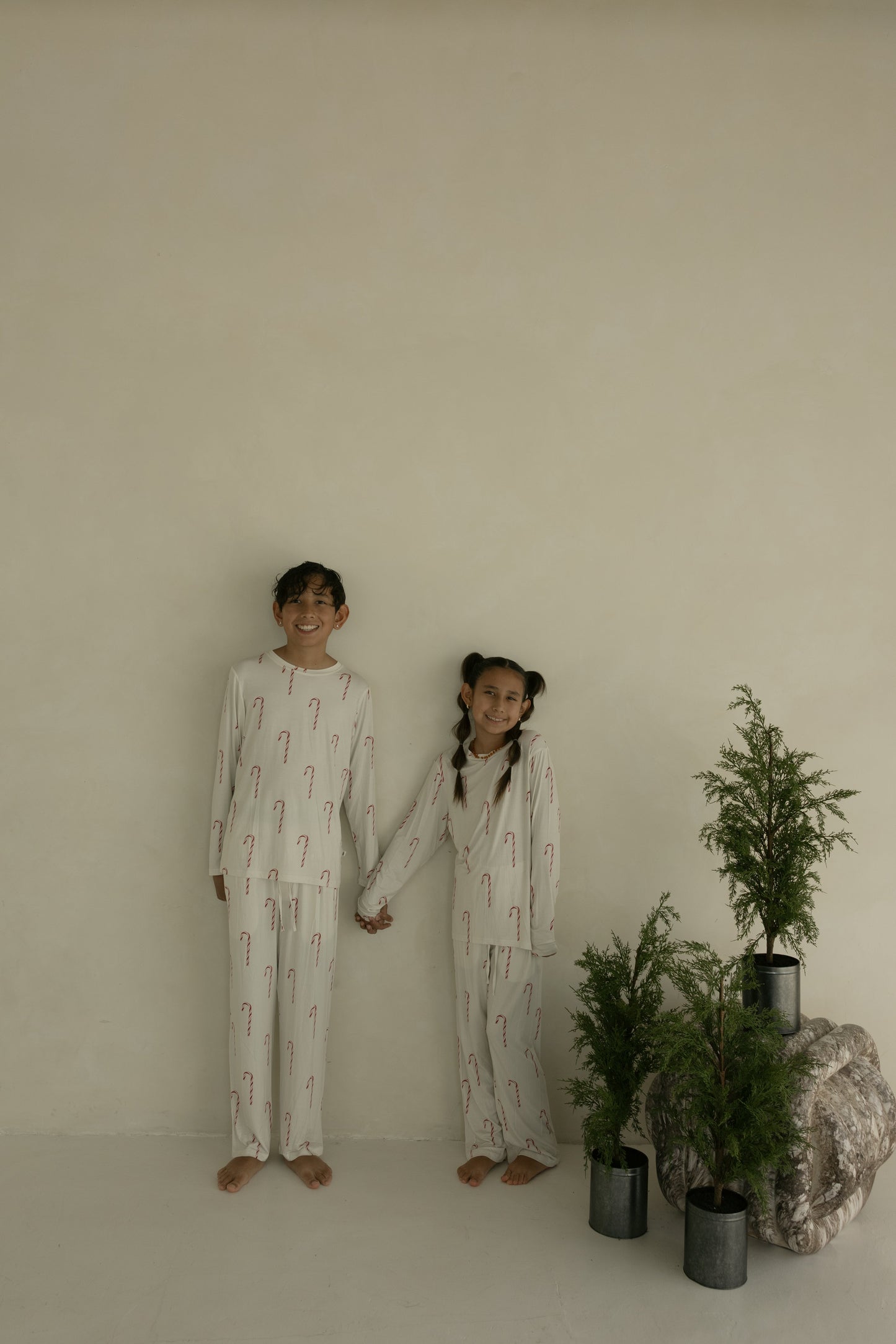 Pre-Teen Straight Leg Bamboo Pajamas | Candy Cane