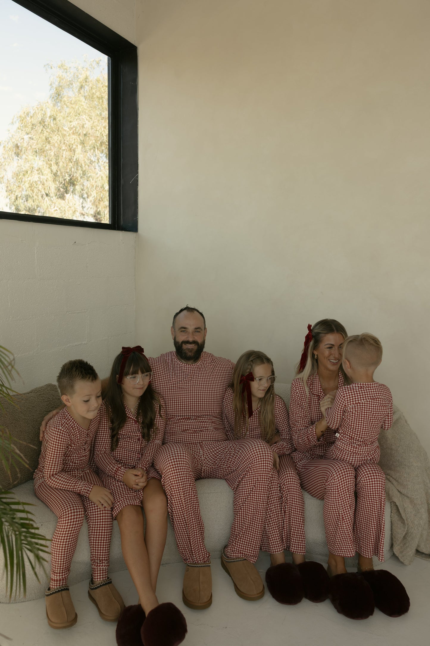 Toddler Bamboo Sleeping Dress | Red Gingham