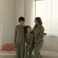 Pre-Teen Straight Leg Bamboo Pajamas | Santa Checkerboard