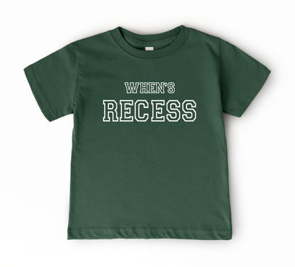 When's Recess