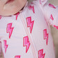 Long Sleeve Rash Guard Swimsuit | Pink Bolts