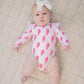 Long Sleeve Rash Guard Swimsuit | Pink Bolts