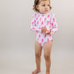Long Sleeve Rash Guard Swimsuit | Pink Bolts