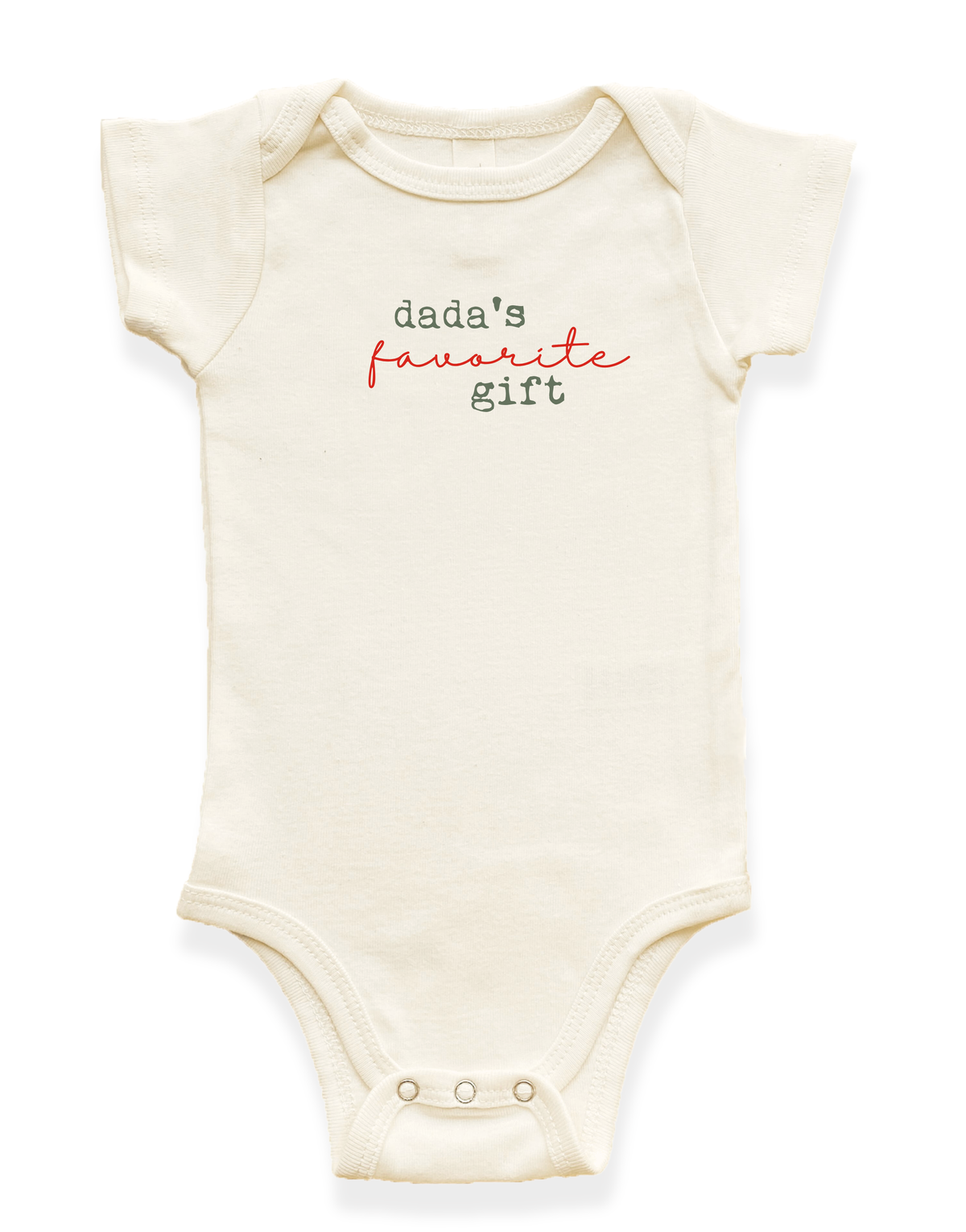Dada's Favorite Gift Organic Baby Bodysuit