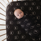 Muslin Swaddle | Charcoal & White ff Smile