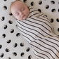 Muslin Swaddle | Grey & Black Stripe