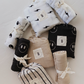 Muslin Crib Sheet | White & Black Lightning Bolt
