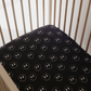 Muslin Crib Sheet | Charcoal & White ff Smile