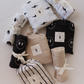Muslin Crib Sheet | Charcoal & White ff Smile