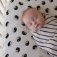 Muslin Crib Sheet | Black & Ivory Yin Yang