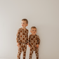 Bamboo Zip Pajamas | Gingerbread Checkerboard 2024