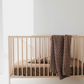 Muslin Crib Sheet | Faded Brown Checkerboard
