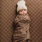 Muslin Swaddle | Faded Brown Checkerboard