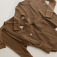 Bamboo Zip Pajamas | Ribbed Milk Chocolate