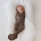 Bamboo Swaddle | Black & Brown Lightning Bolt