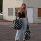 ff Warehouse Sale Tote Bag | B&W Polka Dot