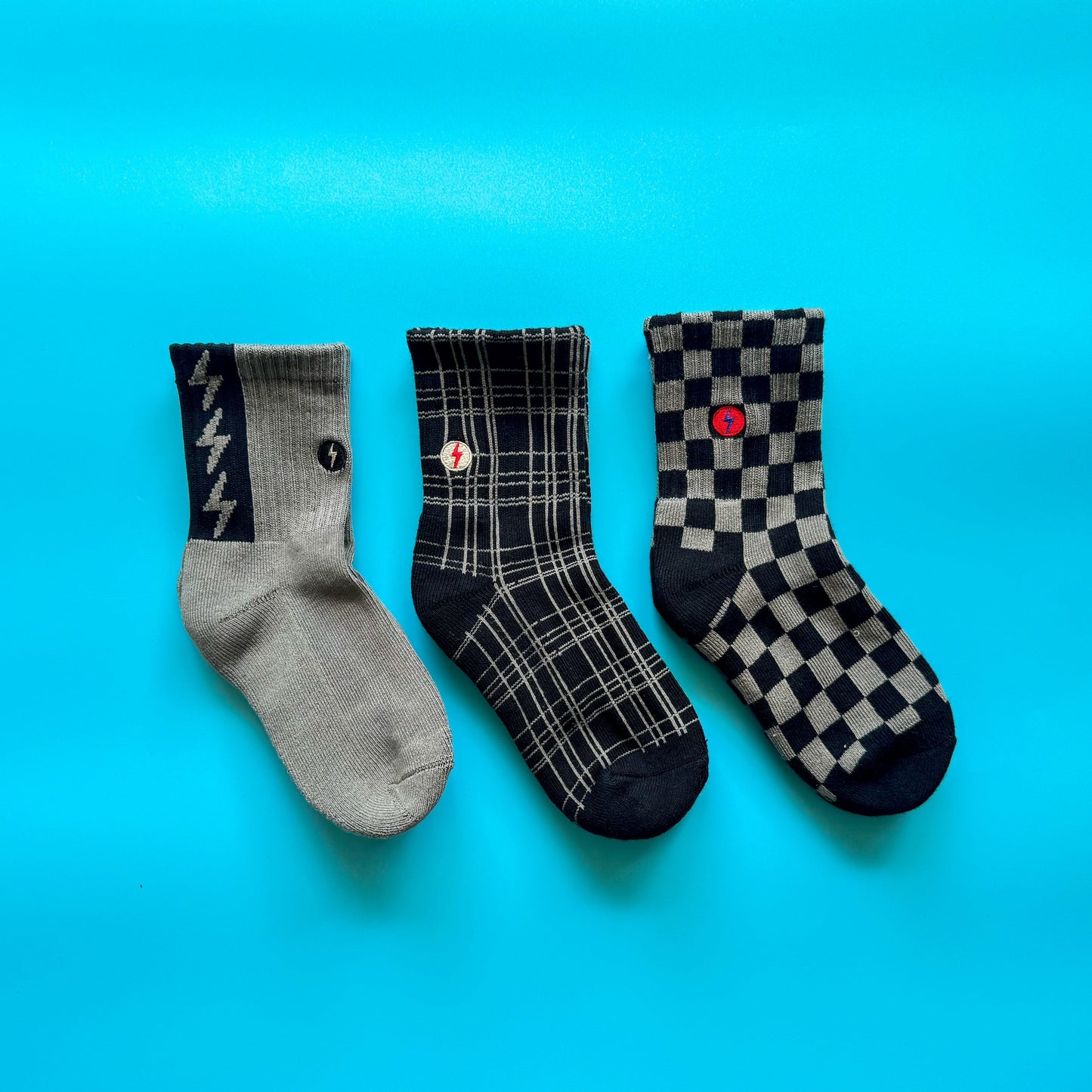 3-PACK "CHECK THE VOLTS" SOCKS