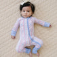 Bamboo Zip Romper | Baseball Girl