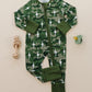 Bamboo Zip Romper | Green Camo Bolts