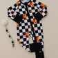 Bamboo Zip Romper | Checker Blaze