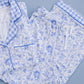 Bamboo Women's Button Up Set | Blue Flowers
