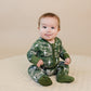 Bamboo Zip Romper | Green Camo Bolts