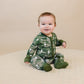 Bamboo Zip Romper | Green Camo Bolts
