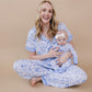 Bamboo Zip Romper | Blue Flowers