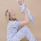 Bamboo Women's Button Up Set | Blue Flowers