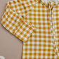 Bamboo Zip Romper | Yellow Gingham
