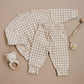 Jogger Set | Beige Gingham