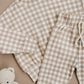 Jogger Set | Beige Gingham