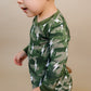 Bamboo Two Piece Set | Green Camo Bolts