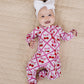 Bamboo Zip Romper | Cherry Bow