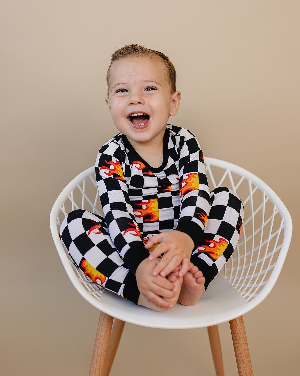 Bamboo Two Piece Set | Checker Blaze