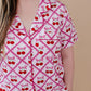 Bamboo Women's Button Up Set | Cherry Bow