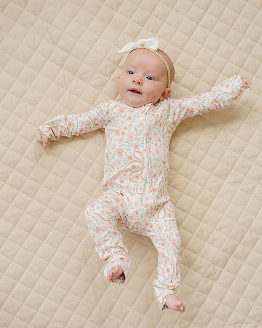 Bamboo Zip Romper | Cozy Daisy