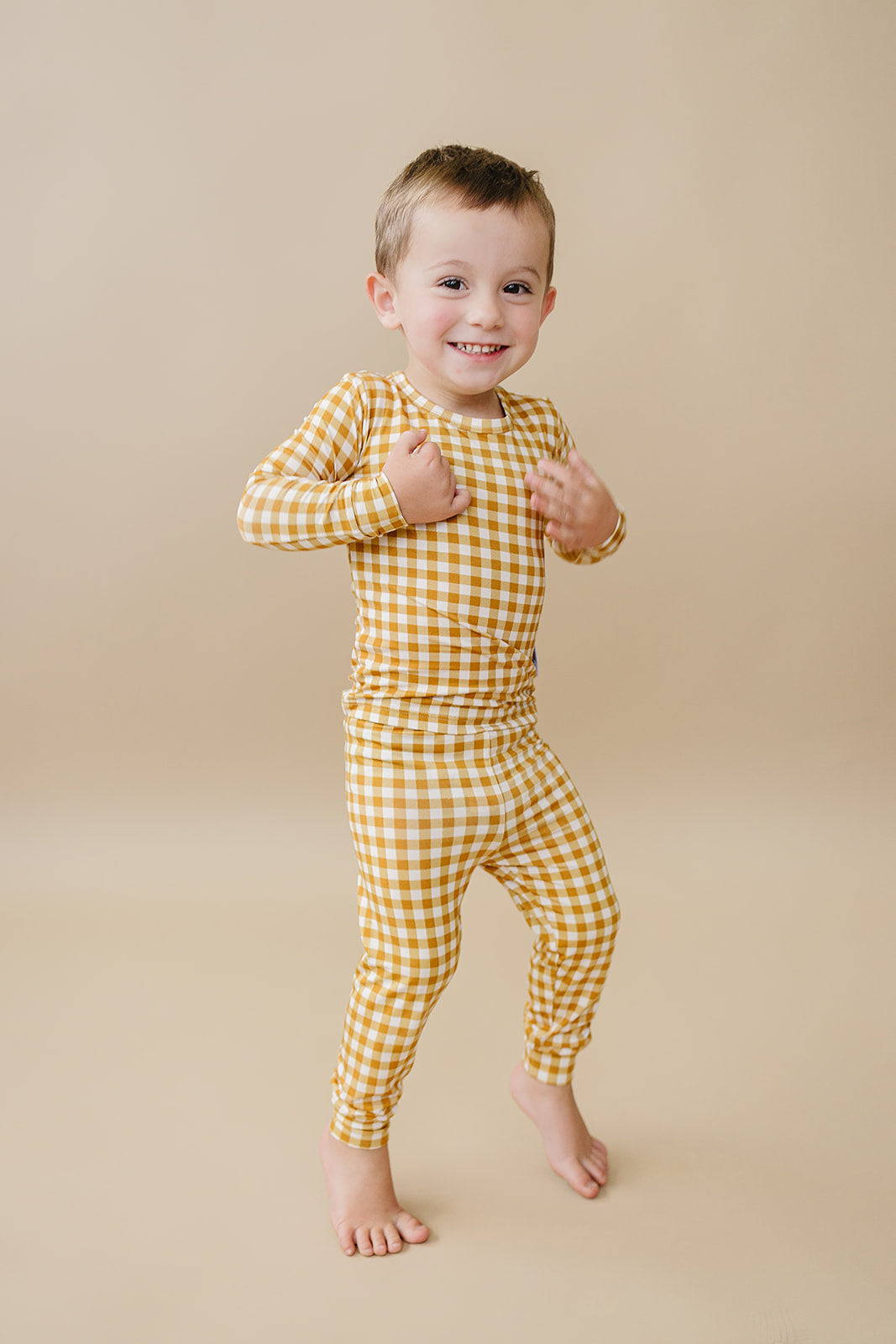 Bamboo Two Piece Set | Yellow Gingham