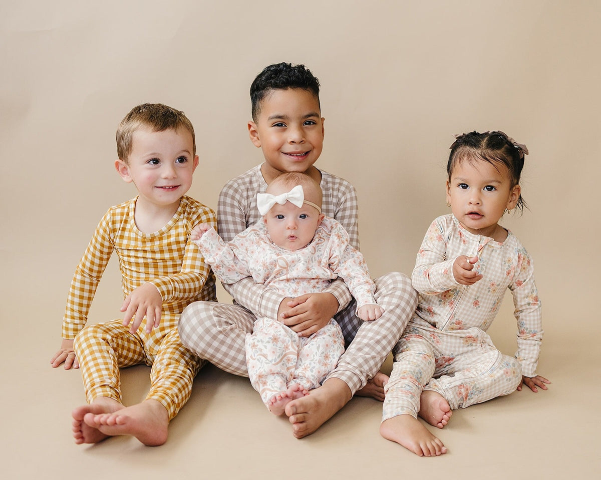 Bamboo Two Piece Set | Yellow Gingham