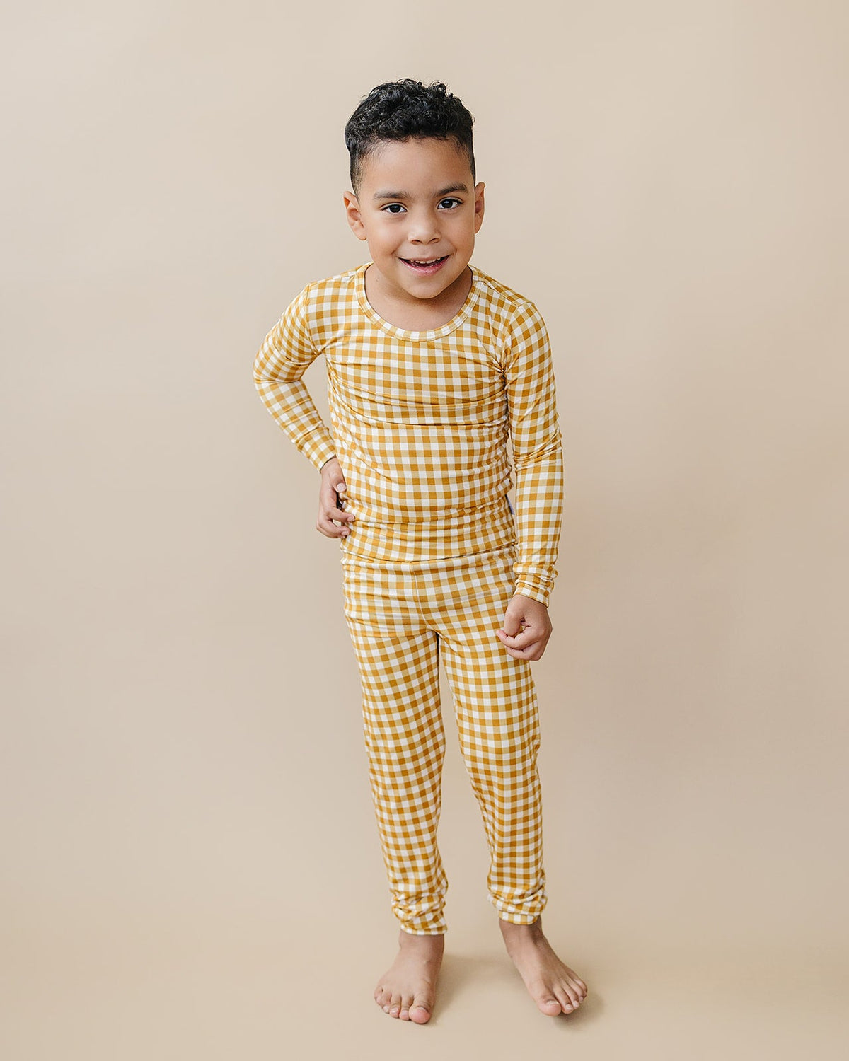 Bamboo Two Piece Set | Yellow Gingham