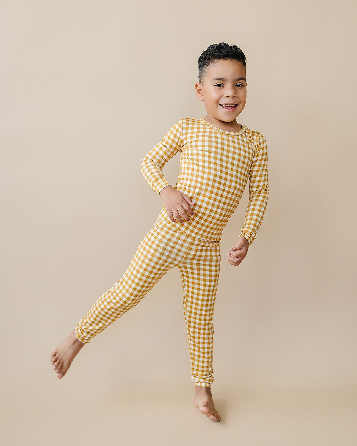 Bamboo Two Piece Set | Yellow Gingham